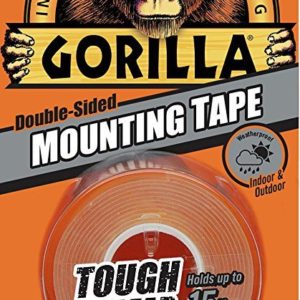 Gorilla Tough & Clear Double Sided Mounting Tape, 1" x 60", Clear, (Pack of 1)