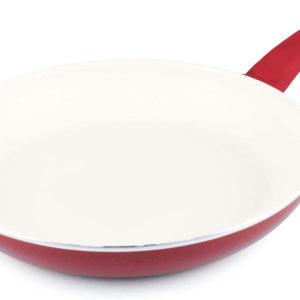 GreenLife Soft Grip Healthy Ceramic Nonstick, Frying Pan/Skillet, 12", Red