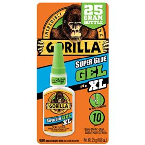Gorilla 102433 XL Super Glue Gel, 1-Pack, Clear