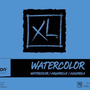 Canson XL Series Watercolor Textured Paper Pad for Paint, Pencil, Ink, Charcoal, Pastel, and Acrylic, Fold Over, 140 Pound, 11 x 15 Inch, 30 Sheets (7022446)