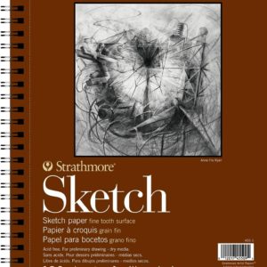 Strathmore 455-3 400 Series Sketch Pad, 9"x12" Wire Bound, 100 Sheets