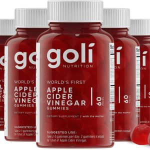 Apple Cider Vinegar Gummy Vitamins by Goli Nutrition - Immunity, Detox & Weight (5 Pack, 300 Count, with The Mother, Gluten-Free, Vegan, Vitamin B9, B12, Beetroot, Pomegranate)