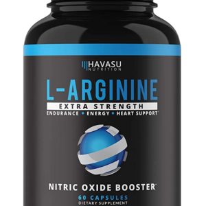 Havasu Nutrition Extra Strength L Arginine - 1200mg Nitric Oxide Supplement for Muscle Growth, Vascularity and Energy - L-Citrulline & Essential Amino Acids to Support Physical Endurance, 60 Capsules