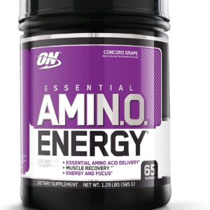 Optimum Nutrition Amino Energy - Pre Workout with Green Tea, BCAA, Amino Acids, Keto Friendly, Green Coffee Extract, Energy Powder - Concord Grape, 65 Servings